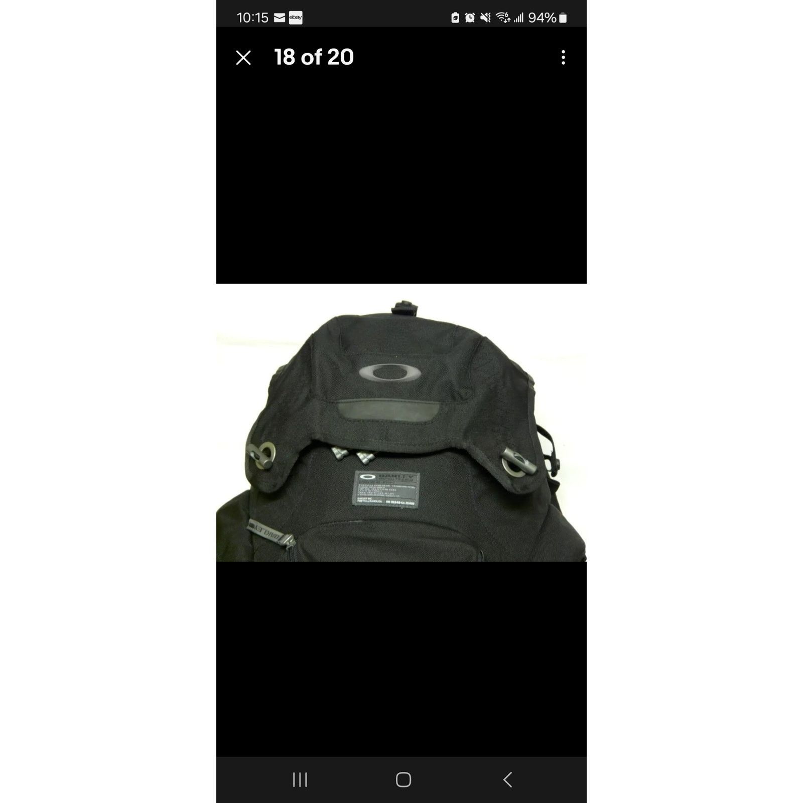 Oakley NWT Oakley Black Panel Back Pack Bag VW Tactical Field Gear Size ONE SIZE - 18 Thumbnail