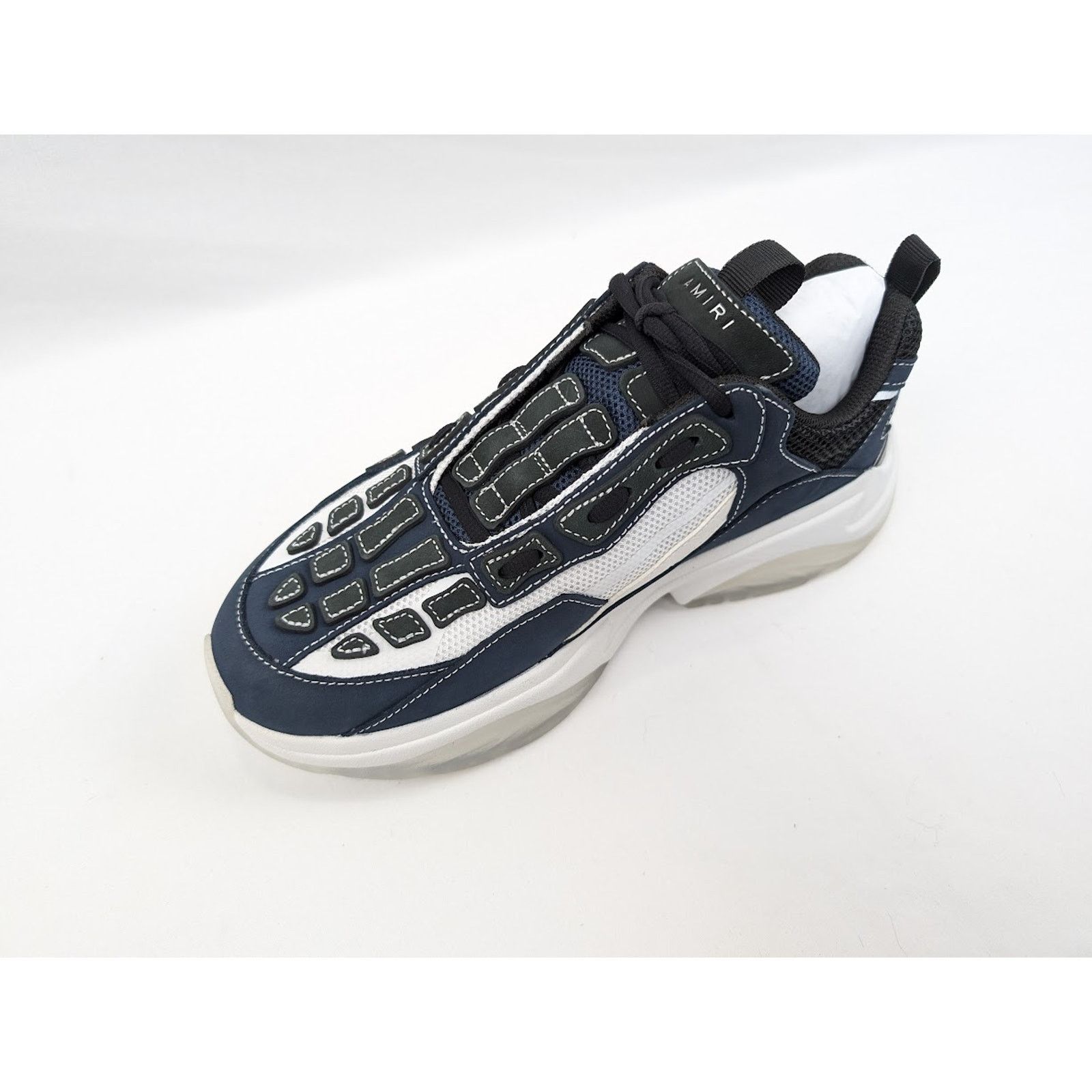 Amiri o1rshd1 Bone Runners Sneakers in Midnight Blue Size US 11 / EU 44 - 8 Thumbnail
