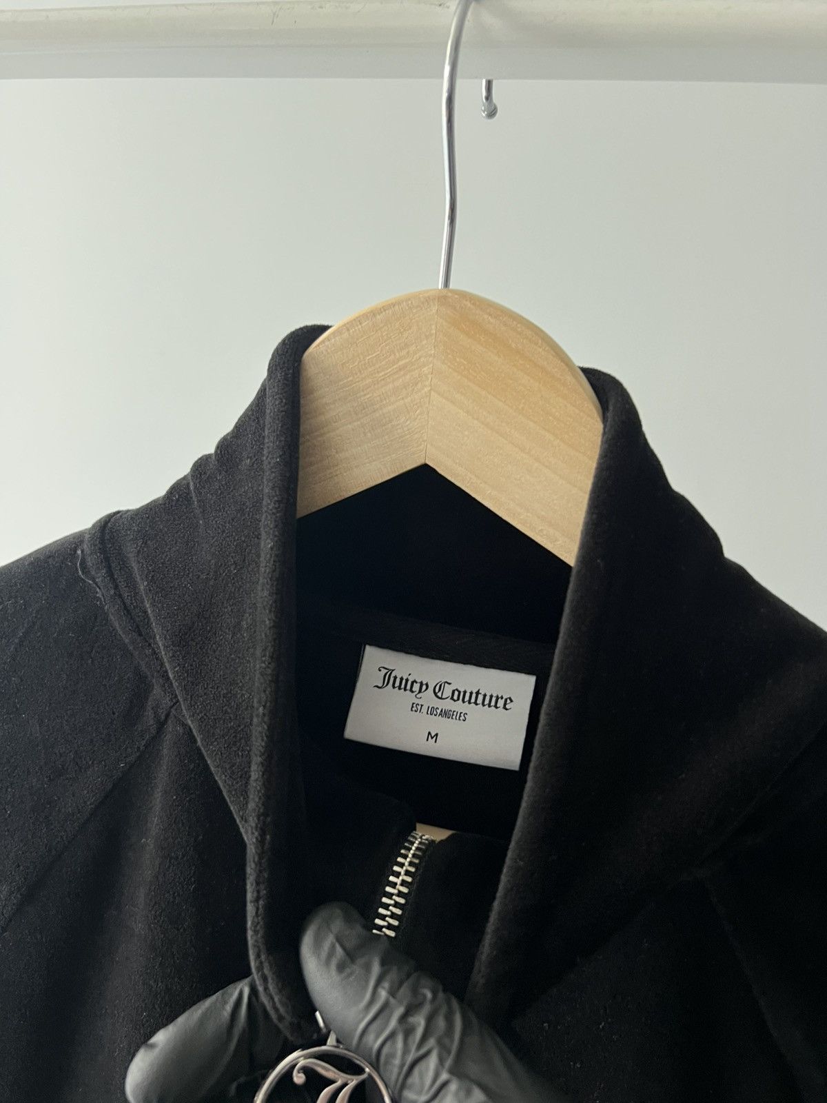 Juicy Couture Juicy Couture Women's Black Madison Hoodie Velour Medium Size M / US 6-8 / IT 42-44 - 11 Thumbnail