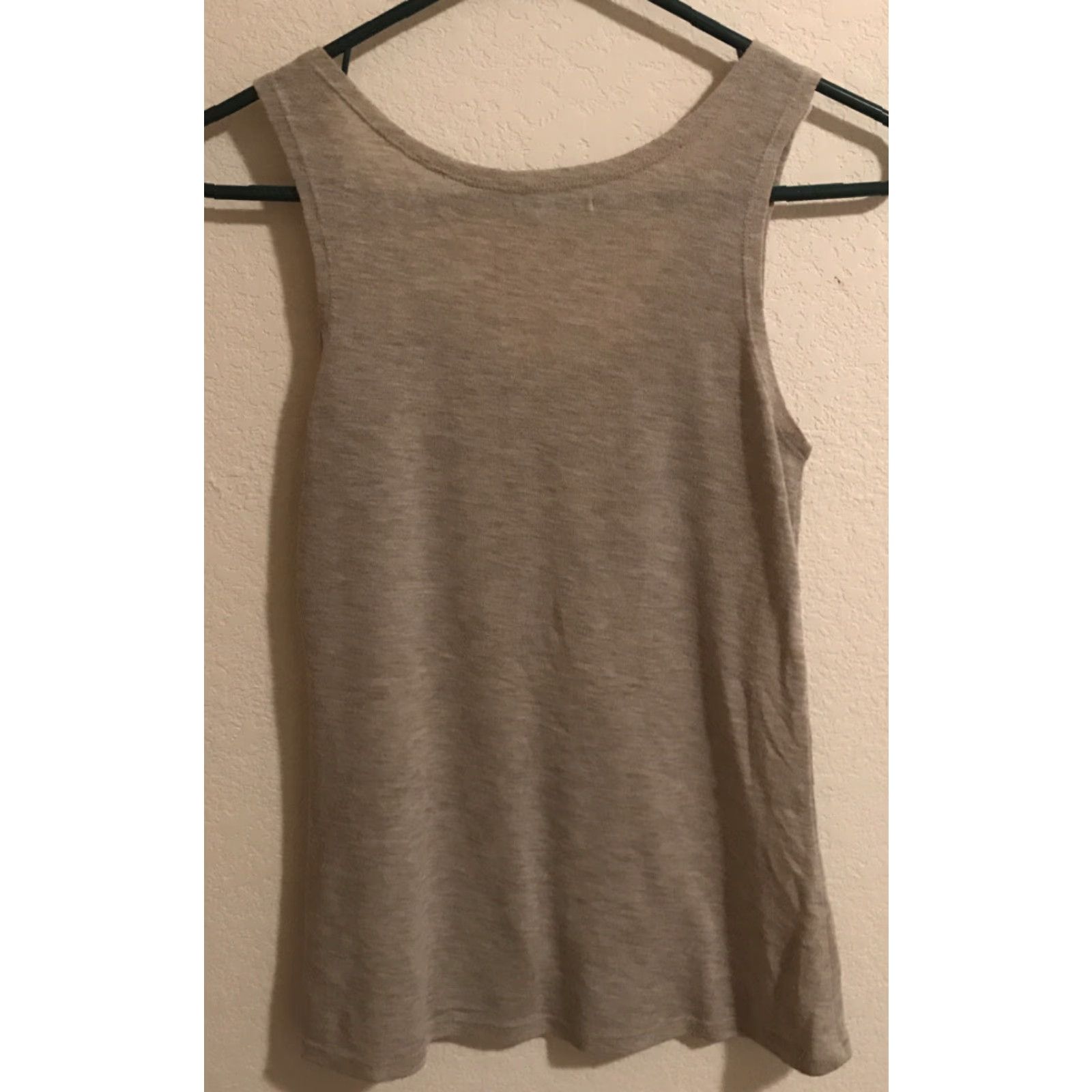 Vintage Maurices Tank Top Shirt Womens Sleeveless Grey S Regular Scoop Neck Crochet Decoration/White DÉcor B374 Size S / US 4 / IT 40 - 2 Thumbnail