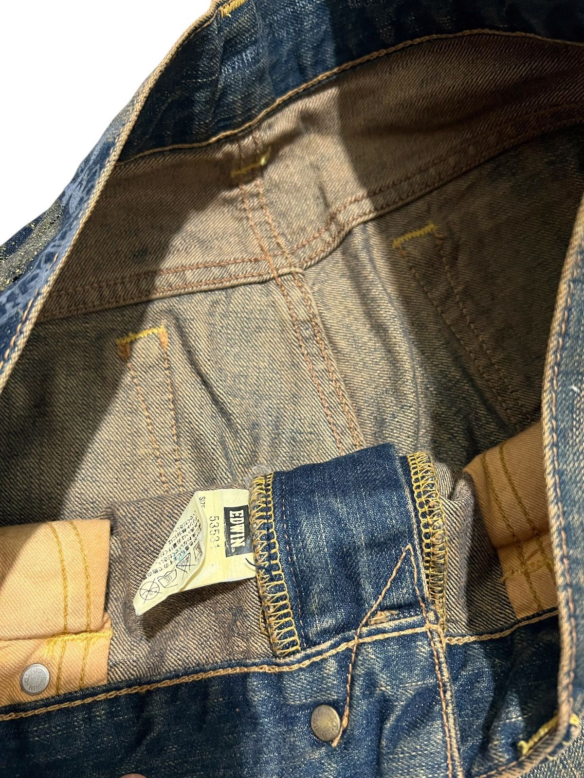 If Six Was Nine FLARE EDWIN STUDED DISTRESSSED PUNK MUDWASH DENIM Size US 32 / EU 48 - 9 Thumbnail