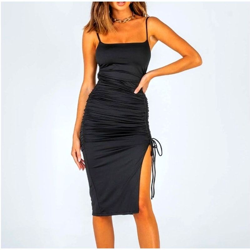 PRINCESS POLLY New Princess Polly Adalee Midi Dress Black Size 12 Size XL / US 12-14 / IT 48-50 - 2 Thumbnail