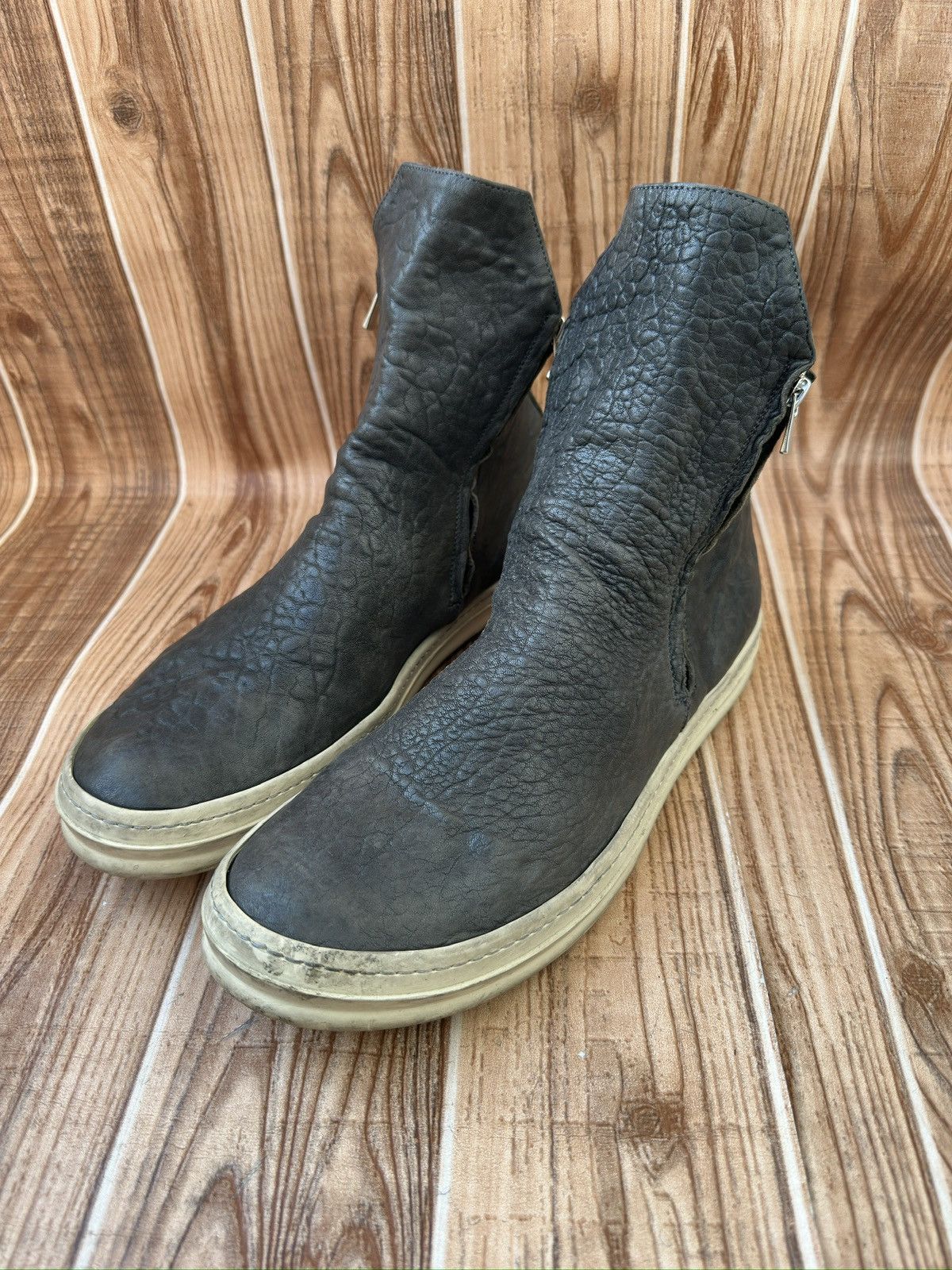 Officine Creative Officine Creative Double Zip up boots Like Rick Owens Size US 12 / EU 45 - 1 Thumbnail