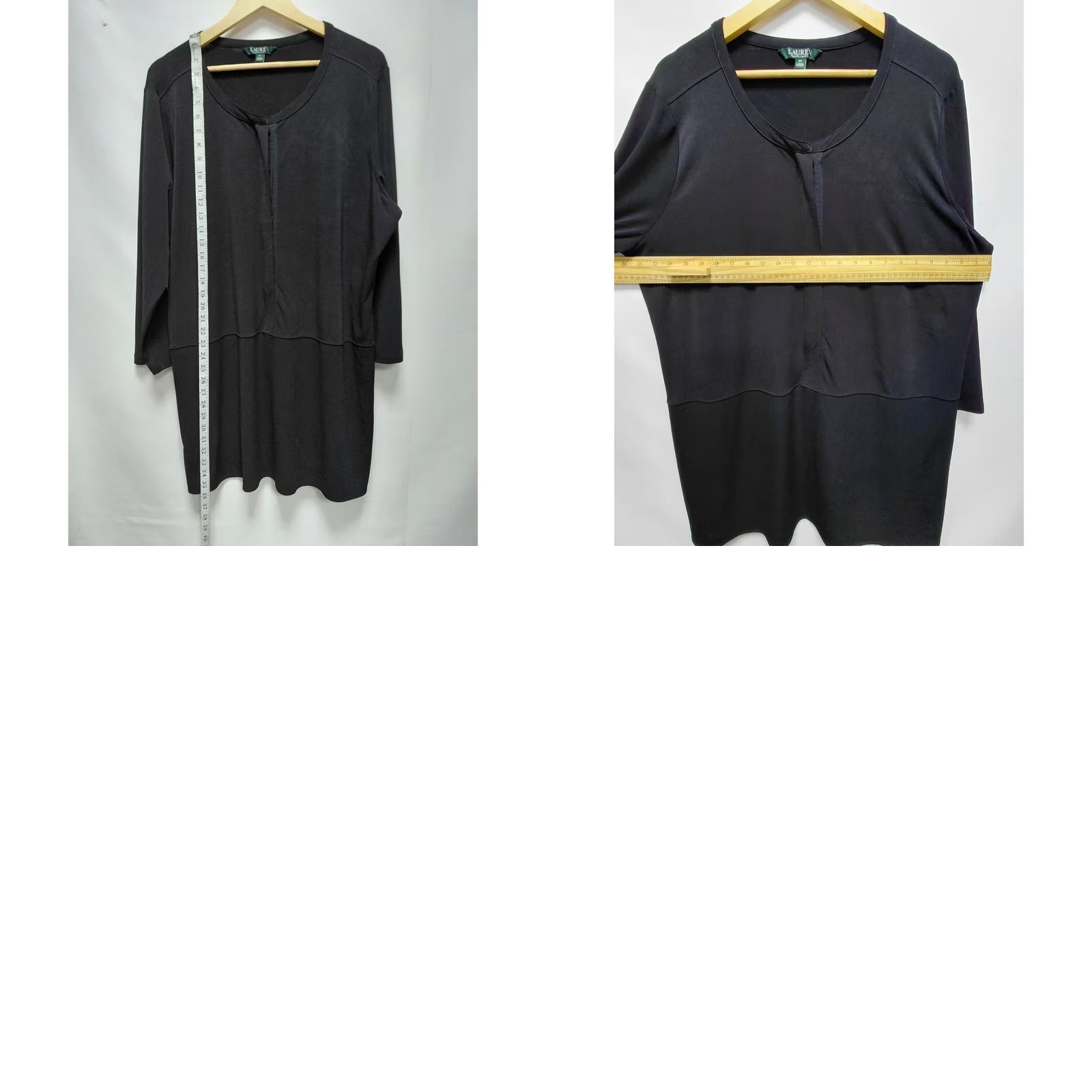 Ralph Lauren LAUREN RALPH LAUREN Dress 3X Black Solid Knit Size XXL / US 16-18 / IT 52-54 - 8 Thumbnail