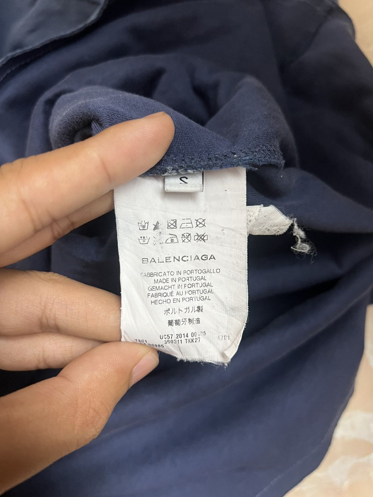 Balenciaga Balenciaga Plain Tee Distress Fadedd Size US S / EU 44-46 / 1 - 8 Thumbnail