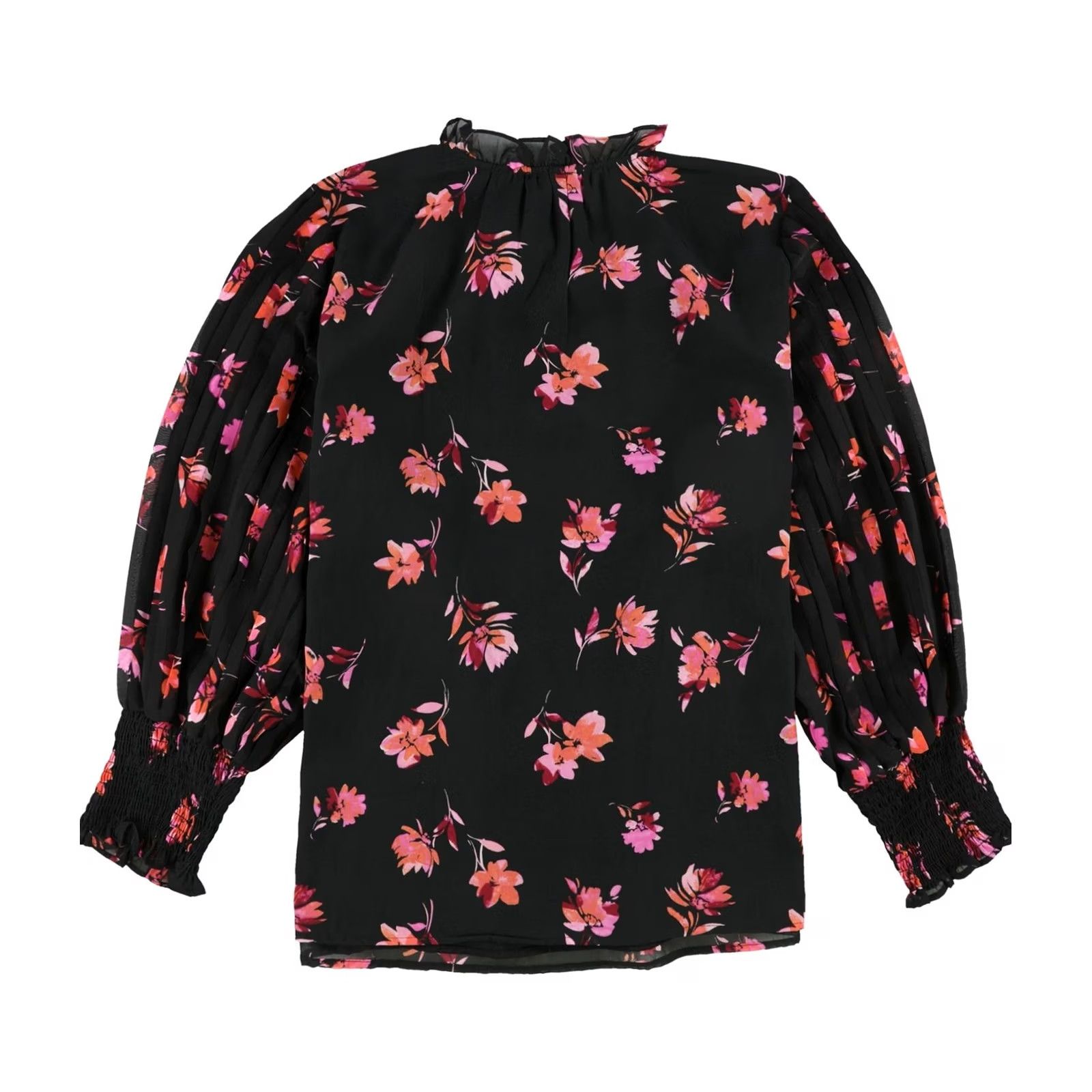 Vince Camuto Vince Camuto Womens Floral Blouse Black Plus Size 3X Size XXL / US 16-18 / IT 52-54 - 2 Thumbnail
