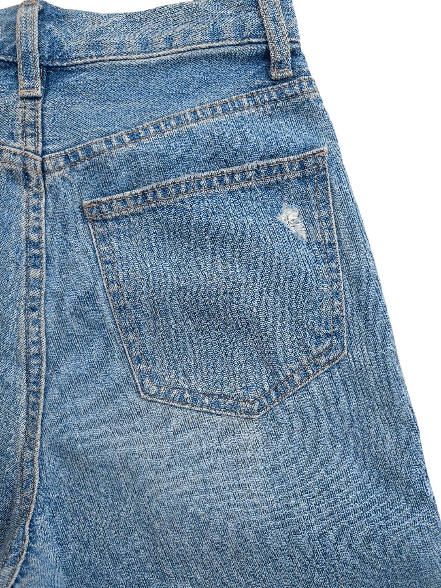 Kaihara Denim × Uniqlo × Vintage UNIQLO Cropped Distressed Relaxed Tapered Streetwear Denim Size 22" - 22 Thumbnail