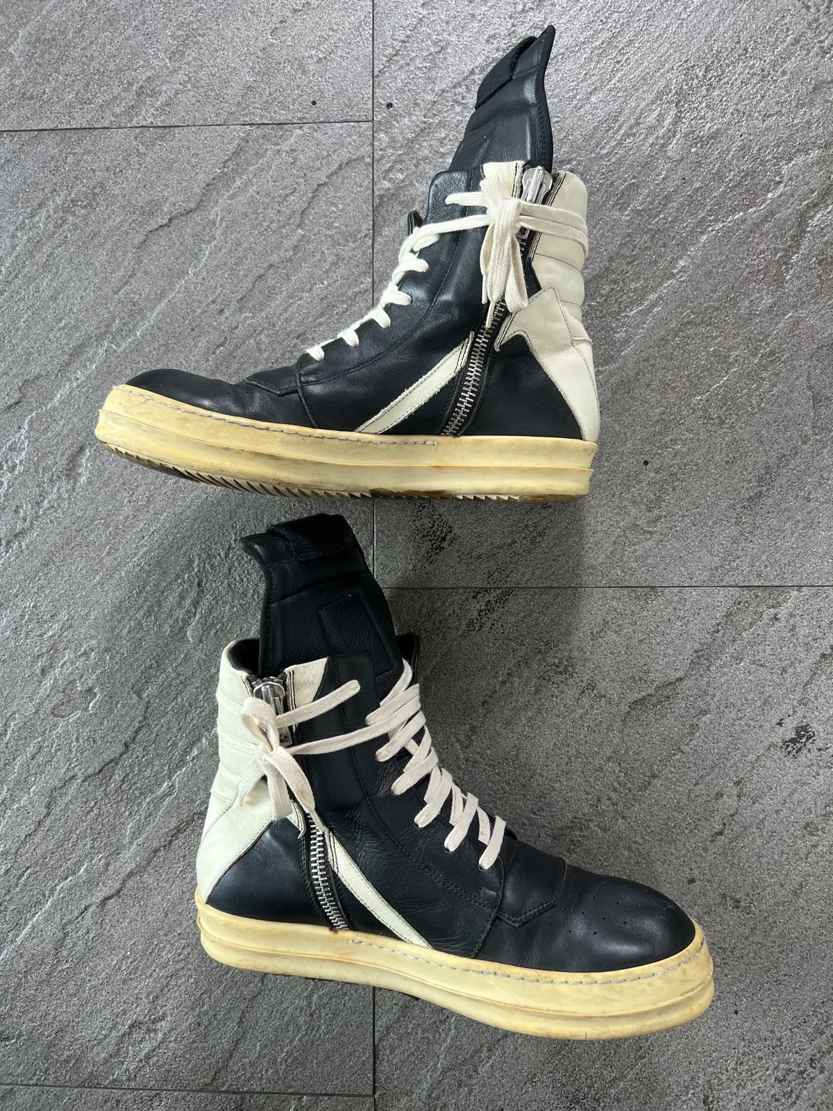 Rick Owens Rick Owens Geobasket High Top Sneakers Black EU40.5 Size US 7.5 / EU 40-41 - 5 Thumbnail