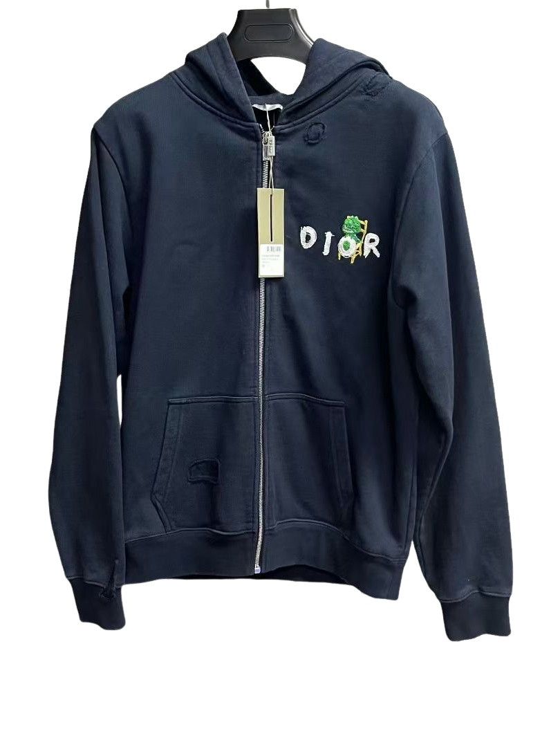 Dior Dior Homme Embroidered Bee Zip Up Hoodie Japan Exclusive