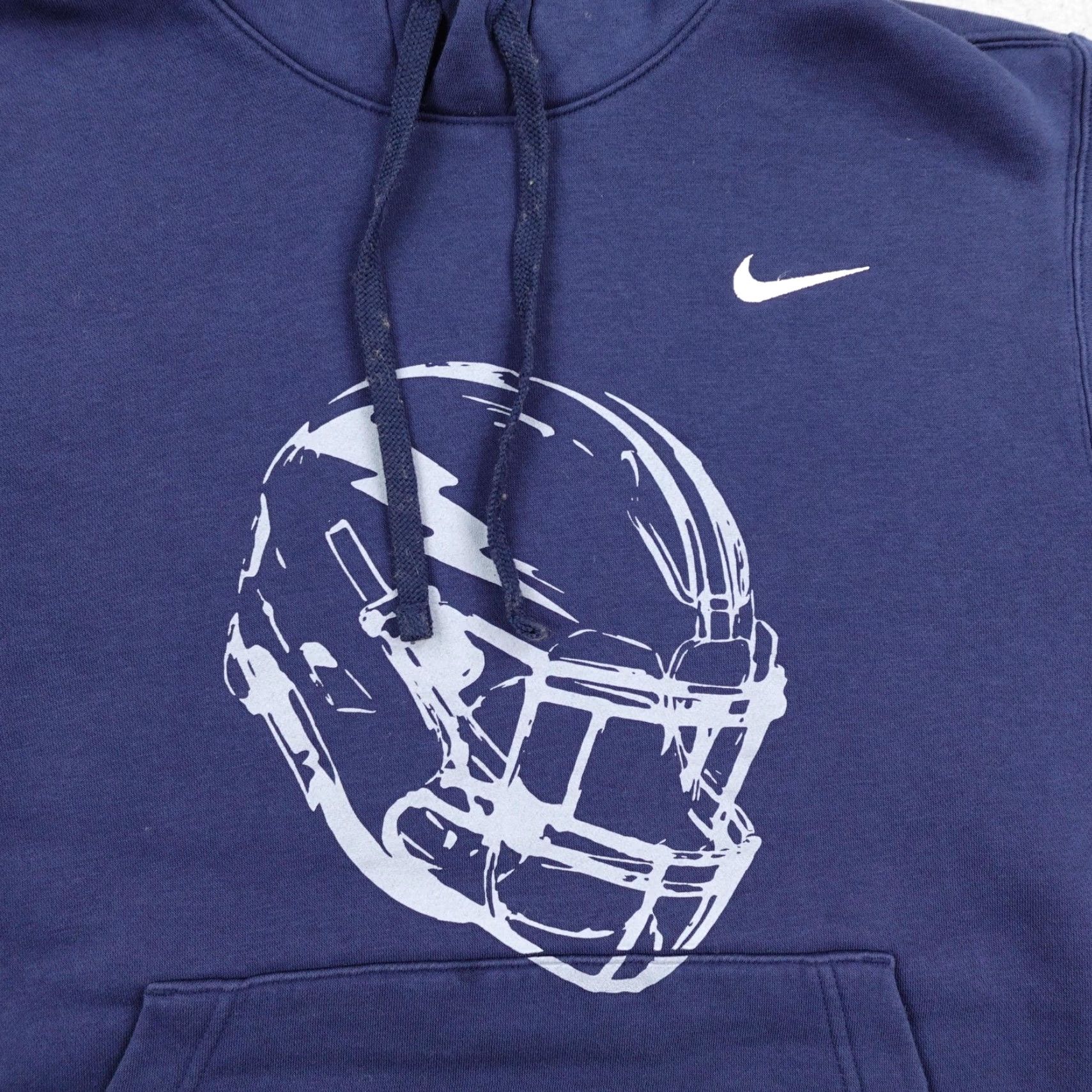 Nike Nike Hoodie Mens Small Blue Football Helmet Fleece Sweatshirt Pullover Athletic Size US S / EU 44-46 / 1 - 2 Thumbnail
