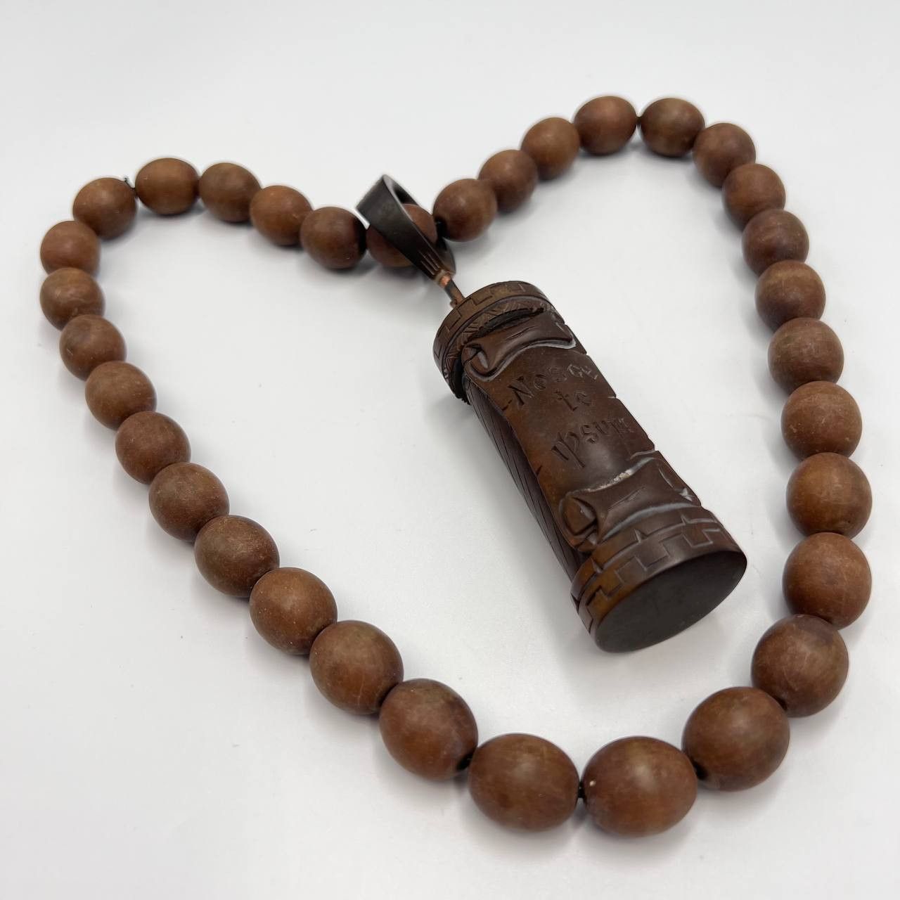 Vintage Vintage Hand Carved Ebonite 33 Beads Rosary Prison Art Size ONE SIZE - 1 Thumbnail
