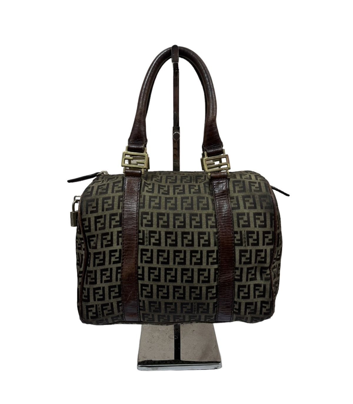 Fendi Authentic🔥Fendi Zucca Zucchino FF Logo Boston Tote Bag Size ONE SIZE - 1 Thumbnail