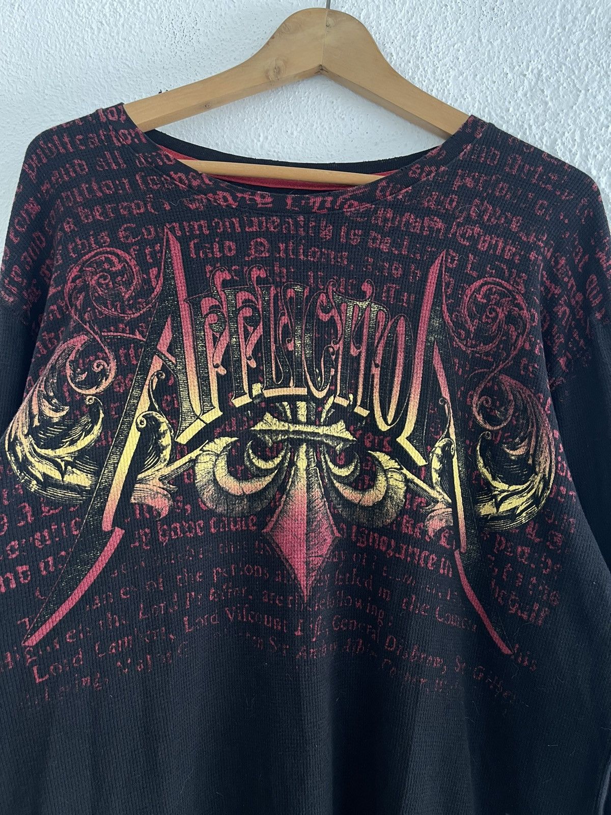 Affliction Affliction Skull Thermal Longsleeve Size US XXL / EU 58 / 5 - 4 Thumbnail