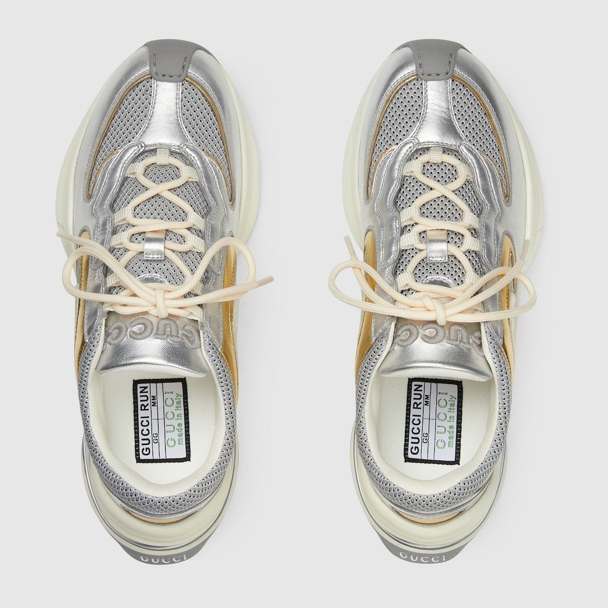 Gucci o1s1wg110225 Women's Gucci Run Sneakers in Multicolor Size US 4 / IT 34 - 4 Thumbnail