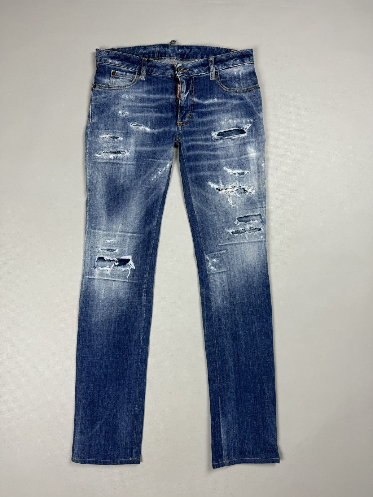 Dsquared2 Dsquared2 Medium Waist Flare Jean Distressed Denim Jeans Size 27" / US 4 / IT 40 - 1 Thumbnail