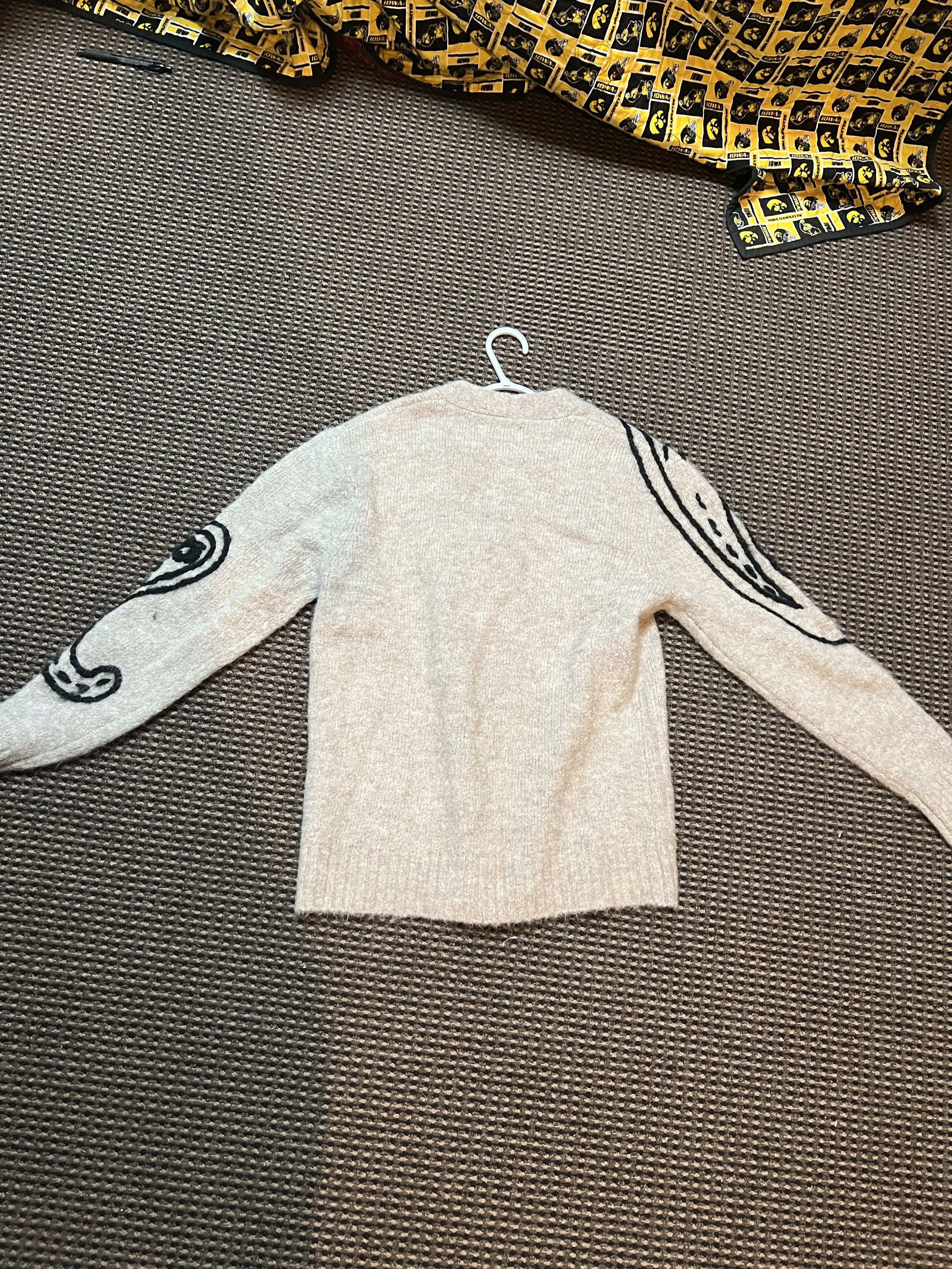 NN07 NN.07 (No Nationality) Paisley Intarsia Knit Cardigan Size US L / EU 52-54 / 3 - 4 Thumbnail