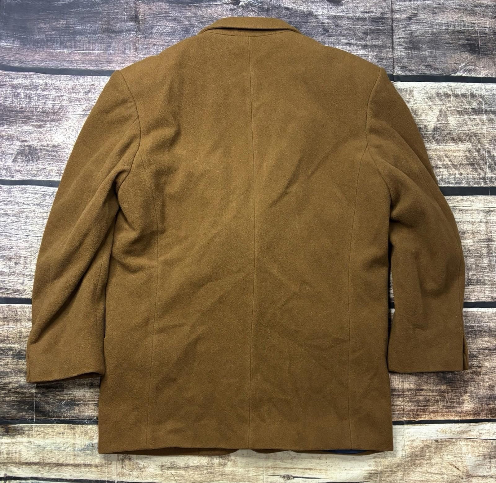 Gap VTG GAP Blazer Jacket Mens Medium 44R Wool Brown Tweed 90s Size 38R - 3 Thumbnail
