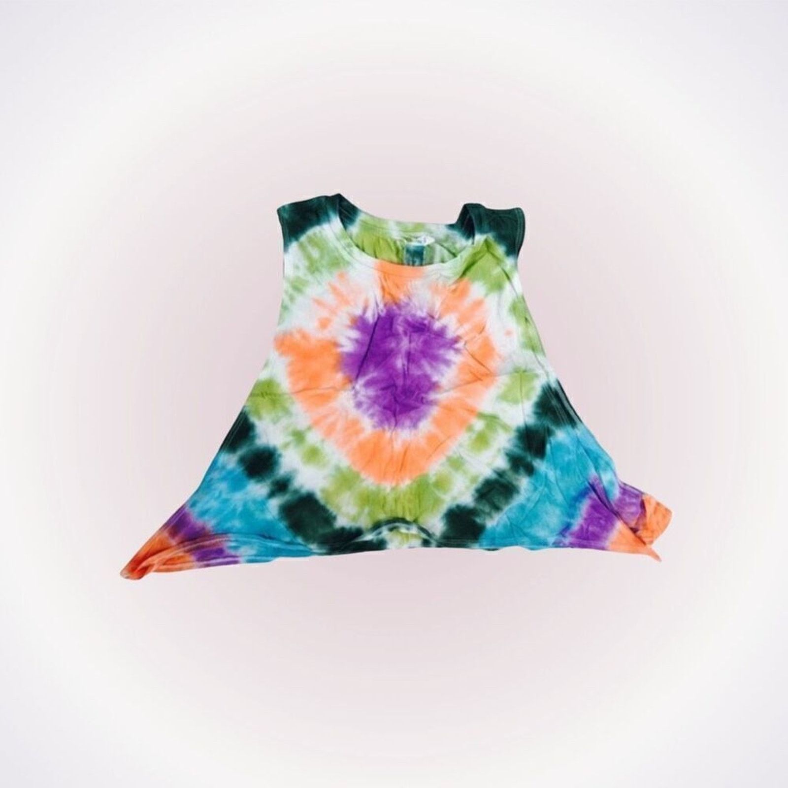 Forever 21 Forever 21 Custom Multicolor Heart Tie-Dye Tank Top | Sz S Size S / US 4 / IT 40 - 1 Thumbnail