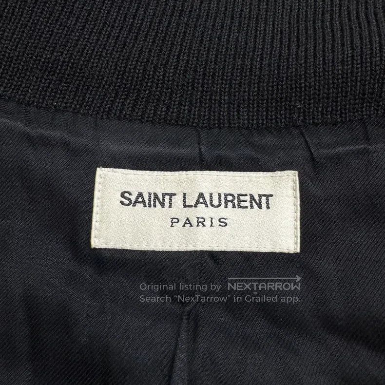Saint Laurent Paris Saint Laurent Paris Wool and Leather Baseball Jacket Size US M / EU 48-50 / 2 - 3 Thumbnail