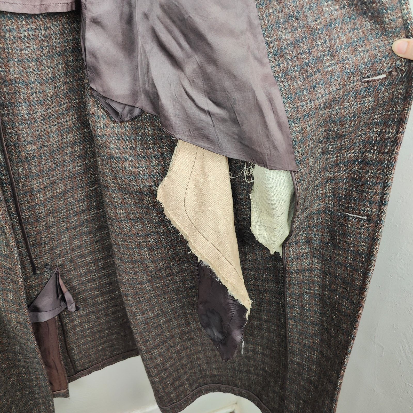 Harris Tweed × Roberto Cavalli Vintage 50s Harris Tweed Overcoat Mens Large Trotters Trench Size US L / EU 52-54 / 3 - 8 Thumbnail