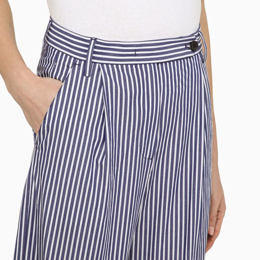 DEPARTMENT5 o1d2blof0824 Striped Cotton Trousers in Blue & White Size 32" / US 10 / IT 46 - 5 Thumbnail