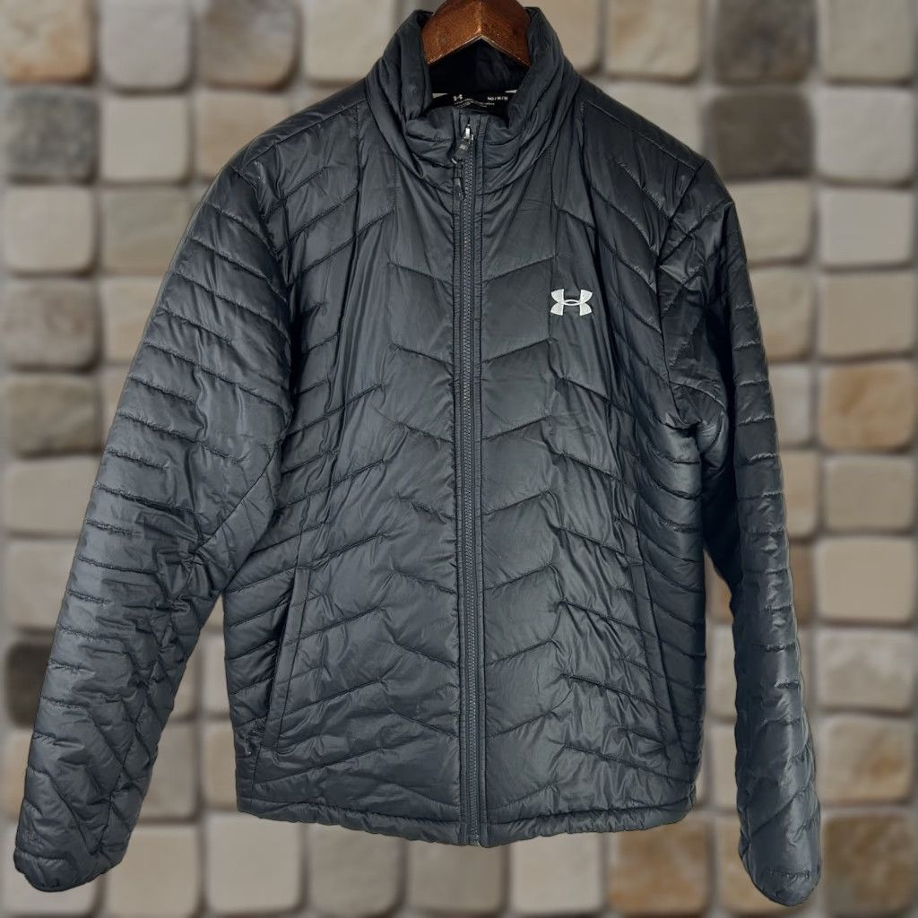 Under Armour Under Armour Men's Full Zip Quilted Lightweight Puffer Jacket Black Medium Size US M / EU 48-50 / 2 - 1 Thumbnail