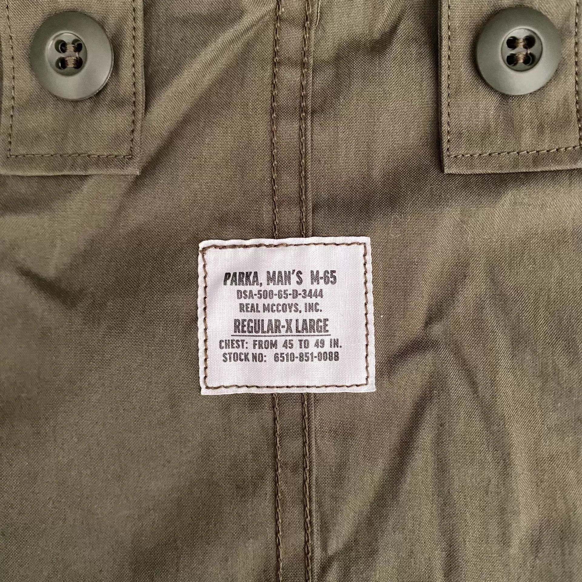 The Real McCoy's Real McCoy's M65 Parka Wool-Lined Pockets XL New Size US XL / EU 56 / 4 - 7 Thumbnail