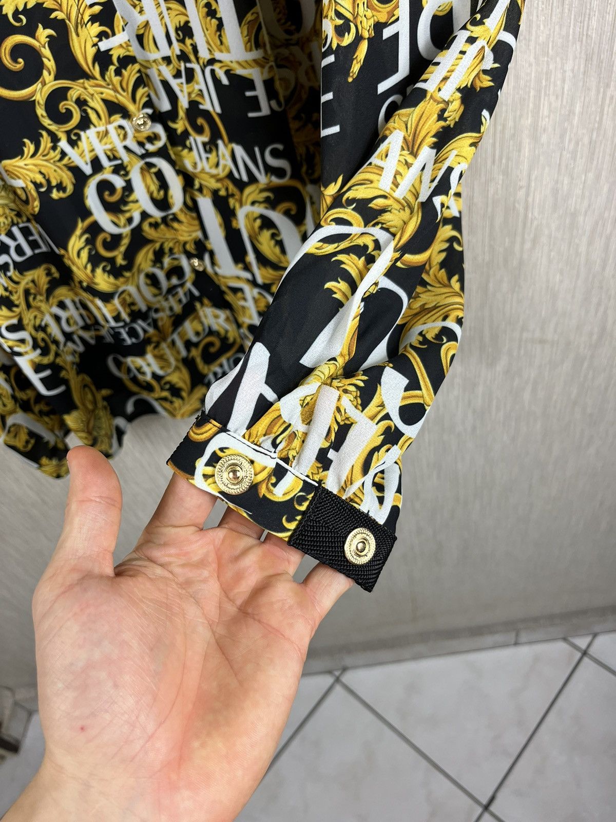Versace × Versace Jeans Couture Versace Jeans Couture full print shirt gold details monogram Size US L / EU 52-54 / 3 - 13 Thumbnail