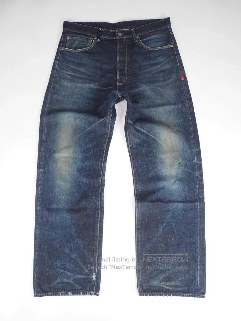 Wtaps WTAPS size L Swear Word Detail Blue Washed Denim Jeans Size US 27 - 1 Thumbnail