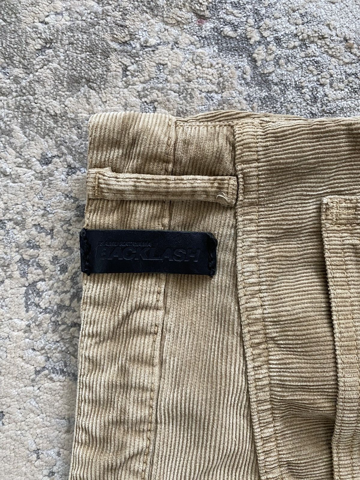 Isamu Katayama Backlash Backlash - Corduroy Leather Hem Bootcut Jeans Size US 31 - 6 Thumbnail