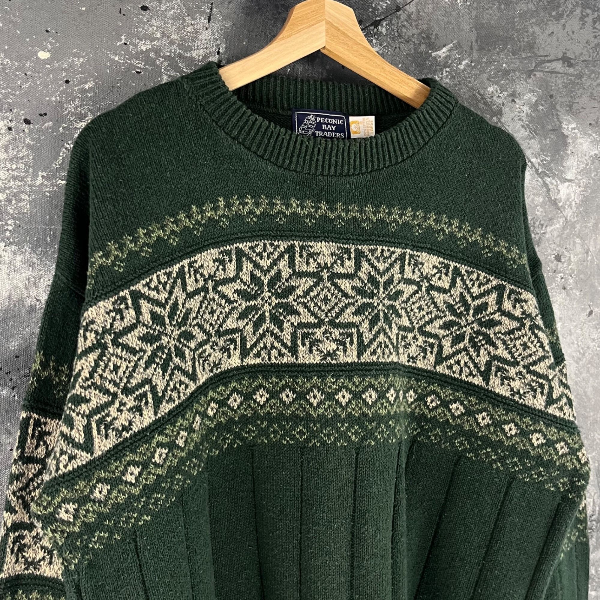 Vintage Vintage 90’s Snowflake knit sweater Size US L / EU 52-54 / 3 - 2 Thumbnail