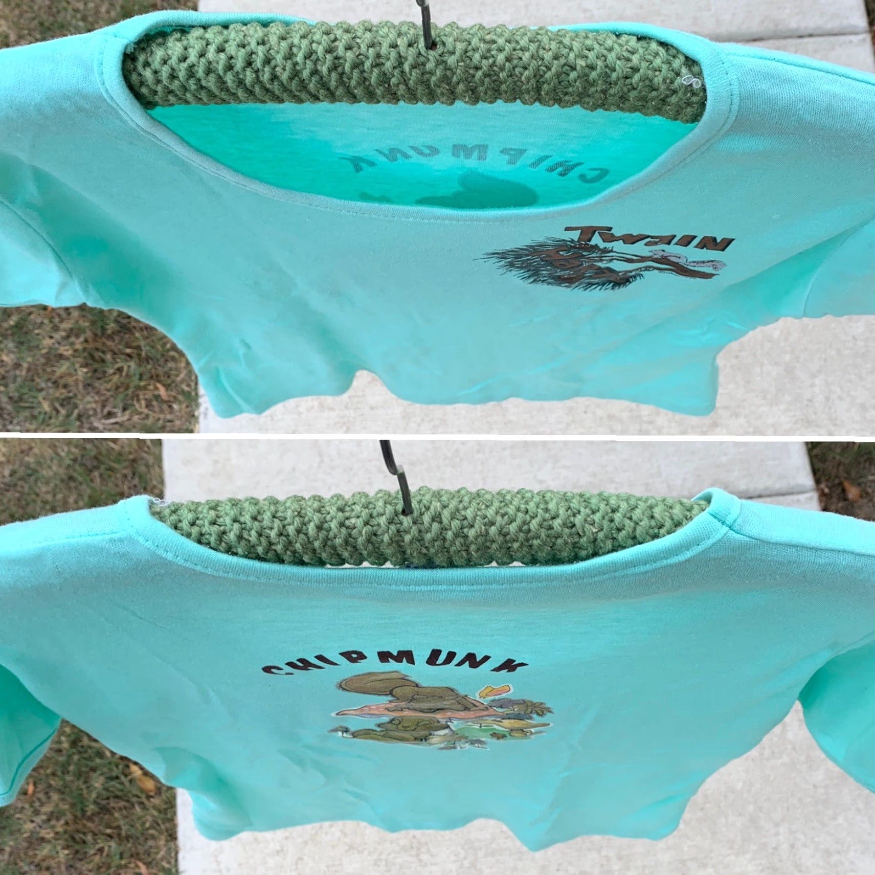 Vintage VINTAGE Twain Harte Chipmunk T Shirt Roach Iron On Back Fun-Tees XL Ladies Green 1980s Shirt Womens Size XL / US 12-14 / IT 48-50 - 5 Thumbnail