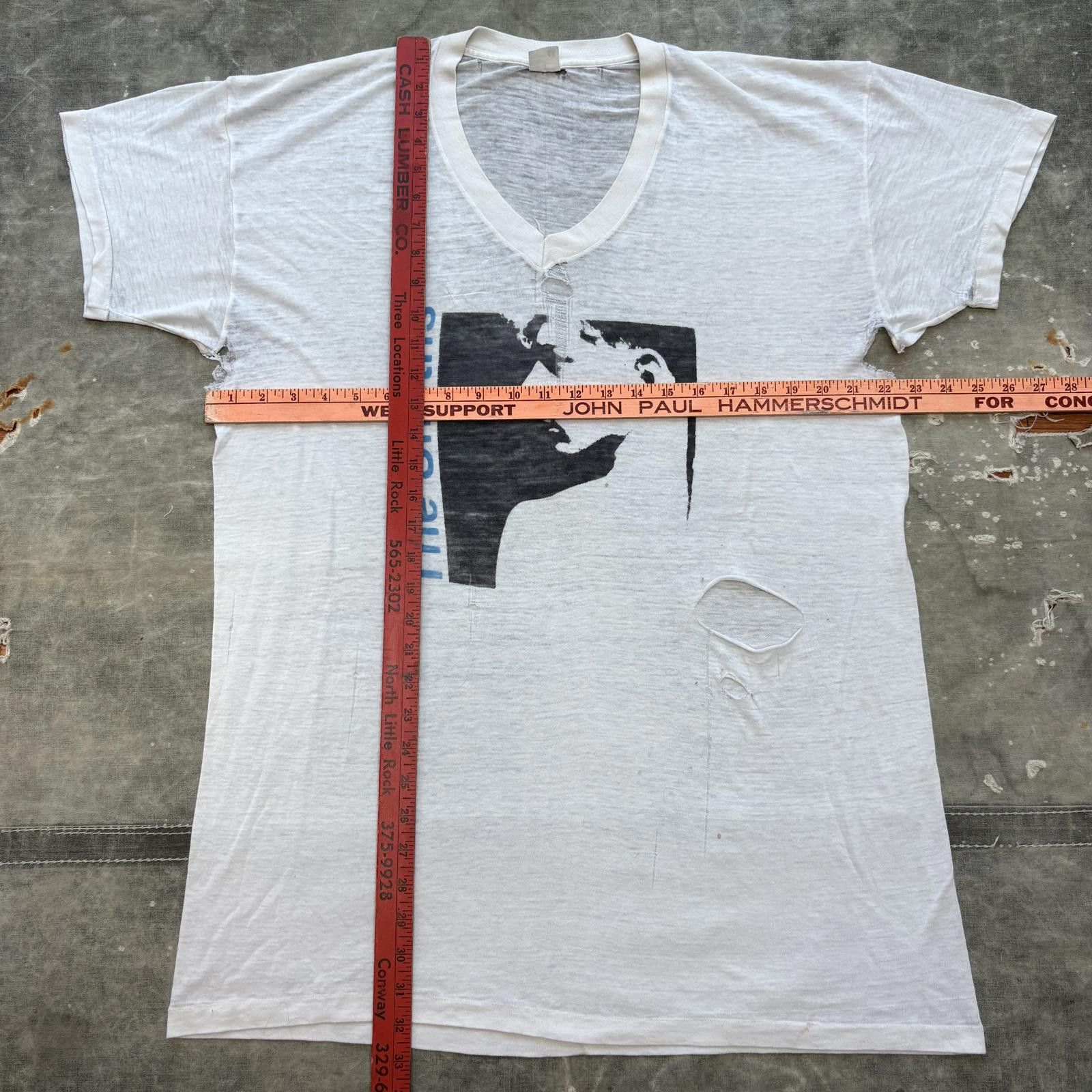 Band Tees × The Smiths × Vintage Vintage Rare 80s The Smiths Distressed Morrissey Band Shirt Size US XL / EU 56 / 4 - 4 Thumbnail