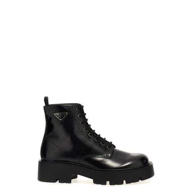 Prada PRADA Black Brushed Leather Boots New/Authentic (Men's size: Size US 10 / EU 43 - 1 Thumbnail