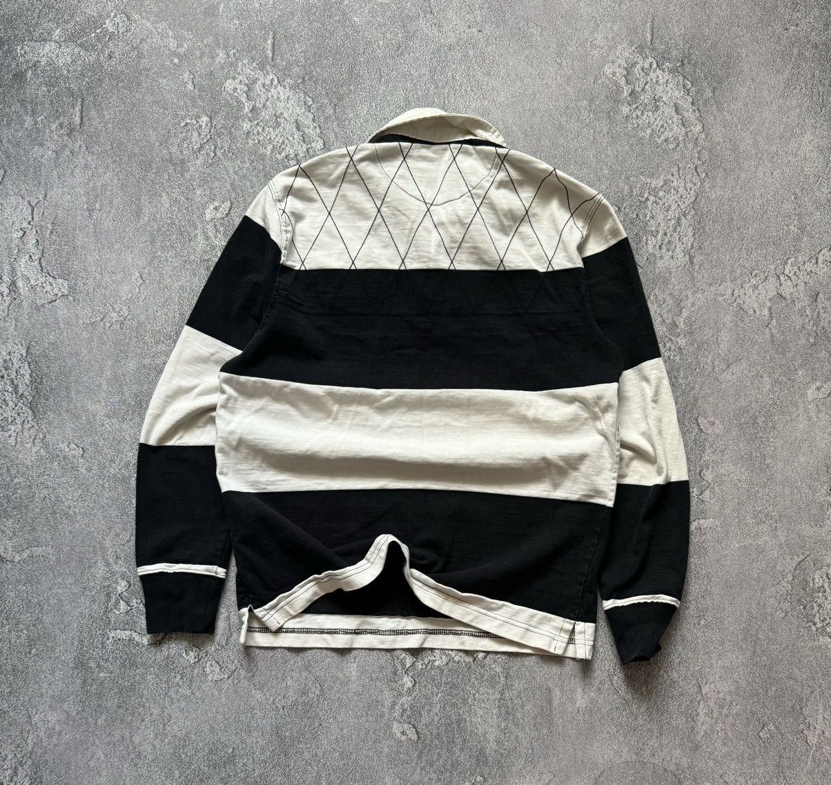 Designer × Vintage Paul kehl M striped big logo rugby 🏉 jersey sweatshirt 00s Size US M / EU 48-50 / 2 - 16 Thumbnail