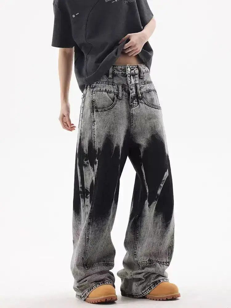 Japanese Brand Heavyweight vintage wash tie-dye hip-hop baggy jeans Size US 32 / EU 48 - 5 Thumbnail