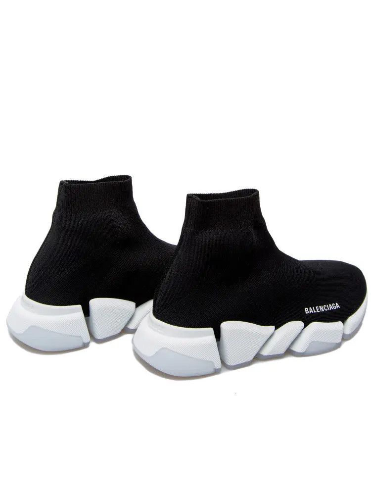 Balenciaga o1tr1nto1025 Speed 2.0 Clear Sole Recycled Knit Sneakers Size US 6 / EU 39 - 4 Thumbnail