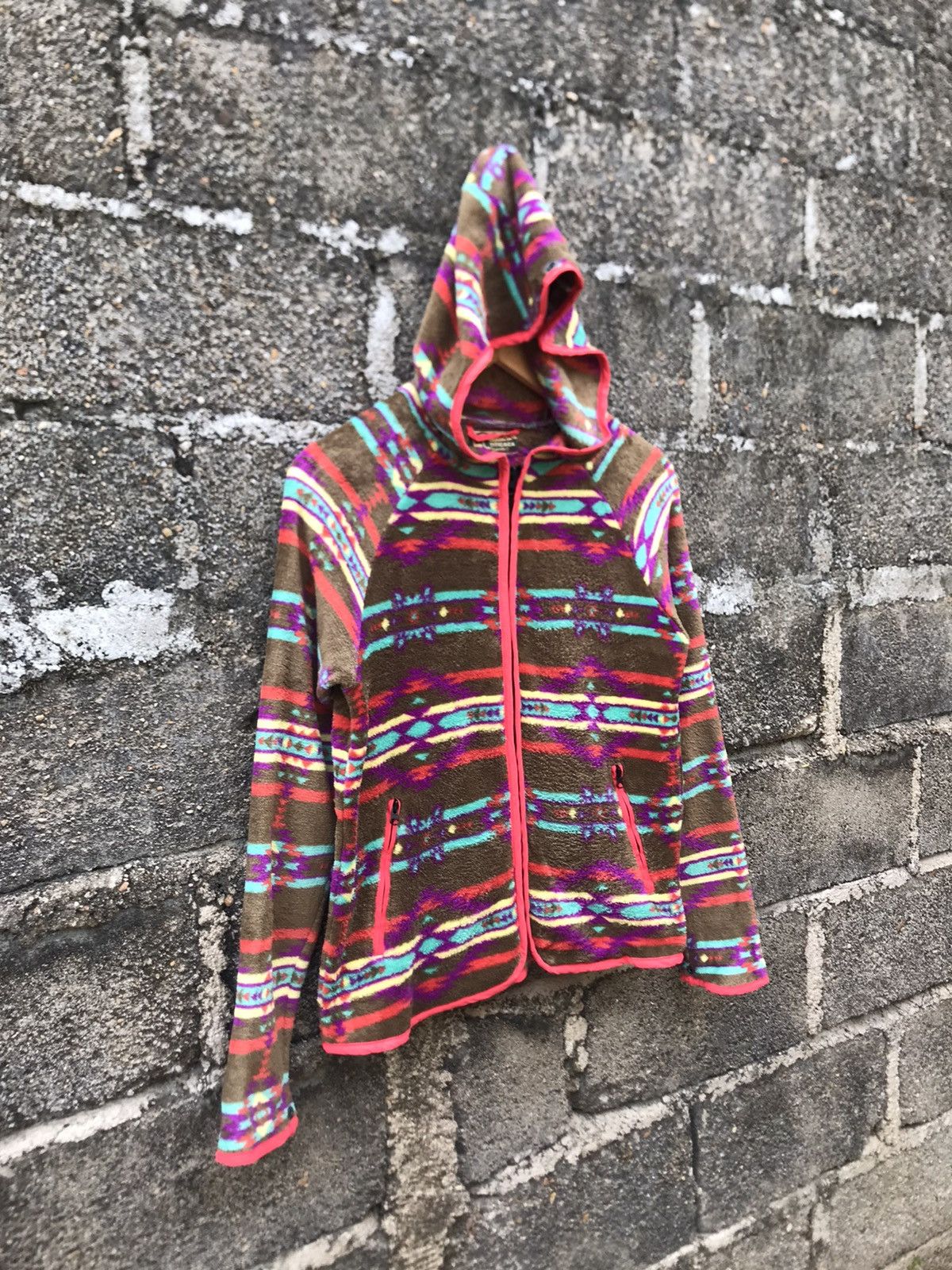 Japanese Brand × Native 💥Vintage Titicaca Fleece Mulitcolour Hoodie Jacket Size M / US 6-8 / IT 42-44 - 2 Thumbnail