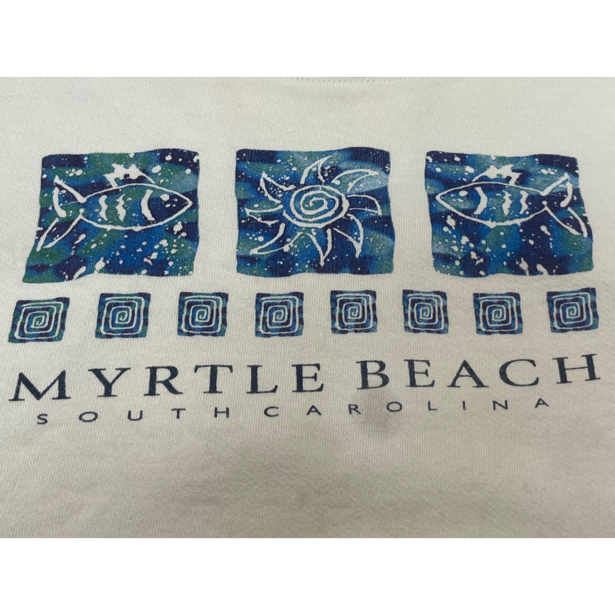 Vintage Vintage Lee Myrtle Beach White Crewneck Size US L / EU 52-54 / 3 - 3 Thumbnail