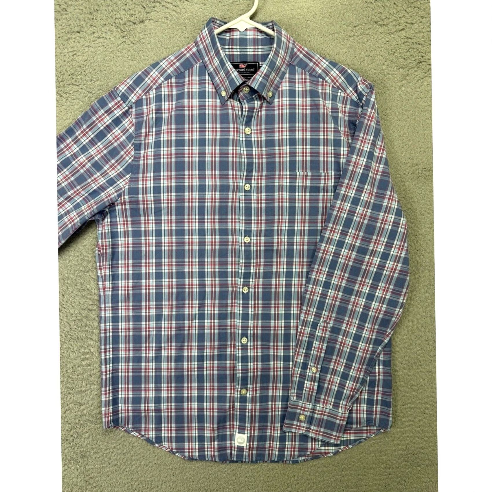 Vineyard Vines Vineyard Vines Shirt Men Medium Performance Purple Plaid Logo Nylon Blend Murray Size US M / EU 48-50 / 2 - 3 Thumbnail
