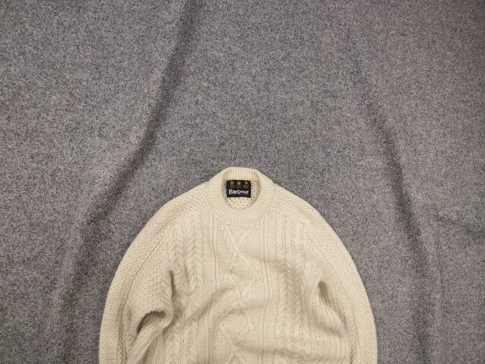 Vintage 90's Barbour cable fisherman Sweater Wool England