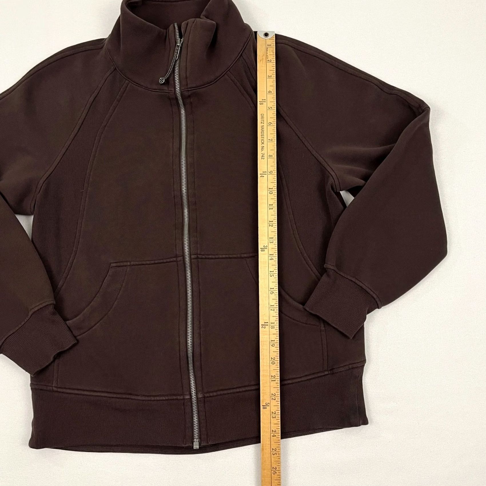 Lululemon Lululemon Scuba Jacket Womens S Brown Oversized Full Zip Funnel Neck Cozy Size S / US 4 / IT 40 - 4 Thumbnail