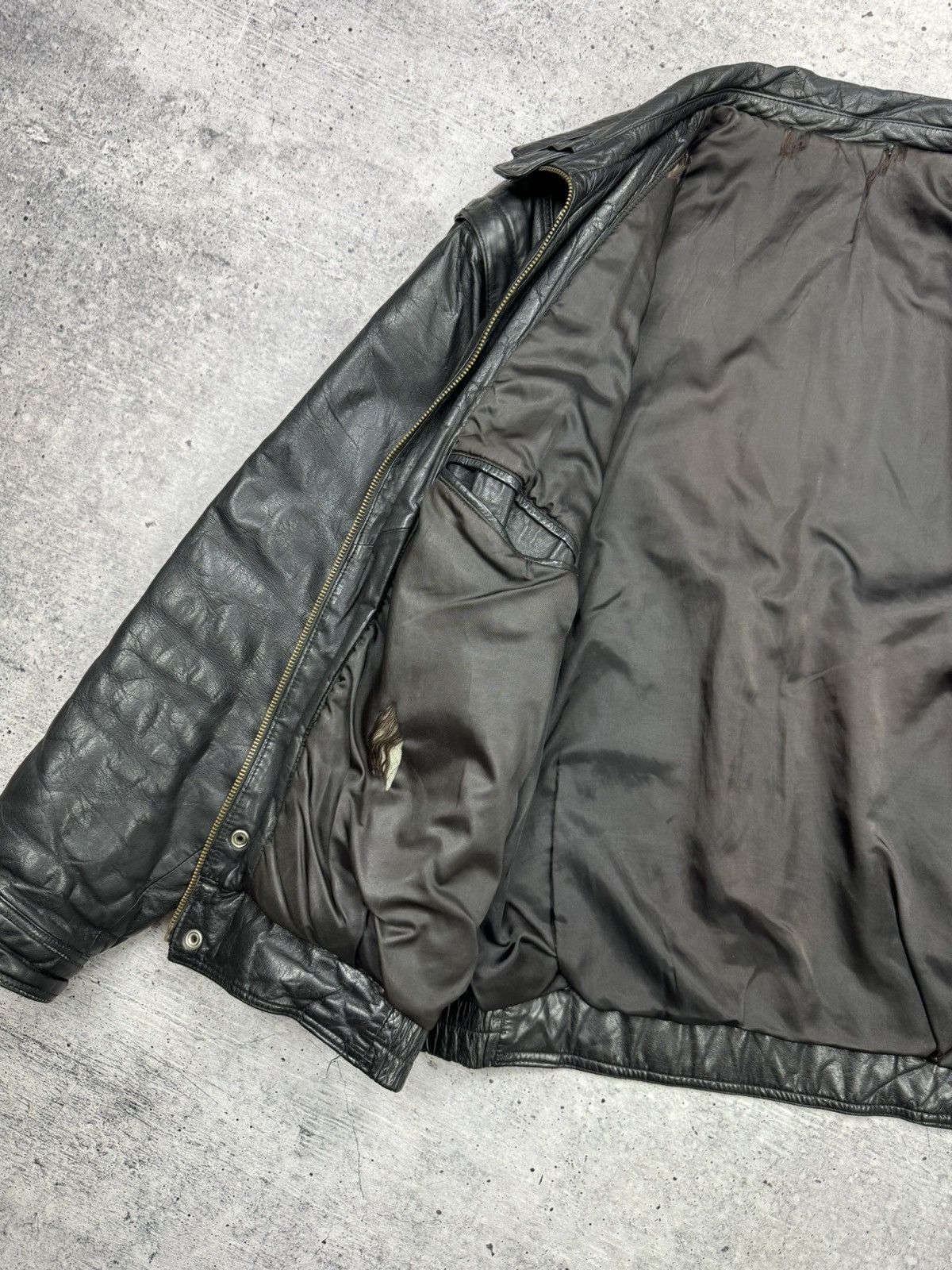 Genuine Leather Vintage Aviator Top Gun Genuine Leather Bomber Jacket - Vest Size US M / EU 48-50 / 2 - 14 Thumbnail