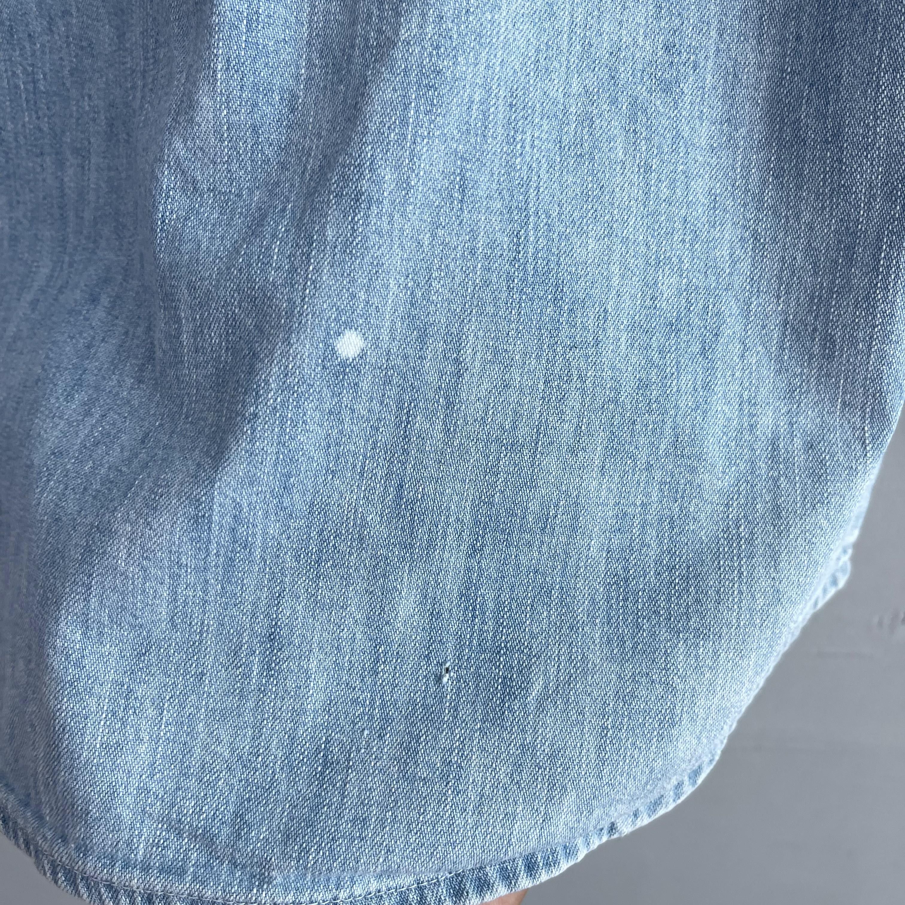 Levi's × Vintage Vintage LEVIS Orange Tab Denim Workers Button Up Shirt Size US M / EU 48-50 / 2 - 9 Thumbnail