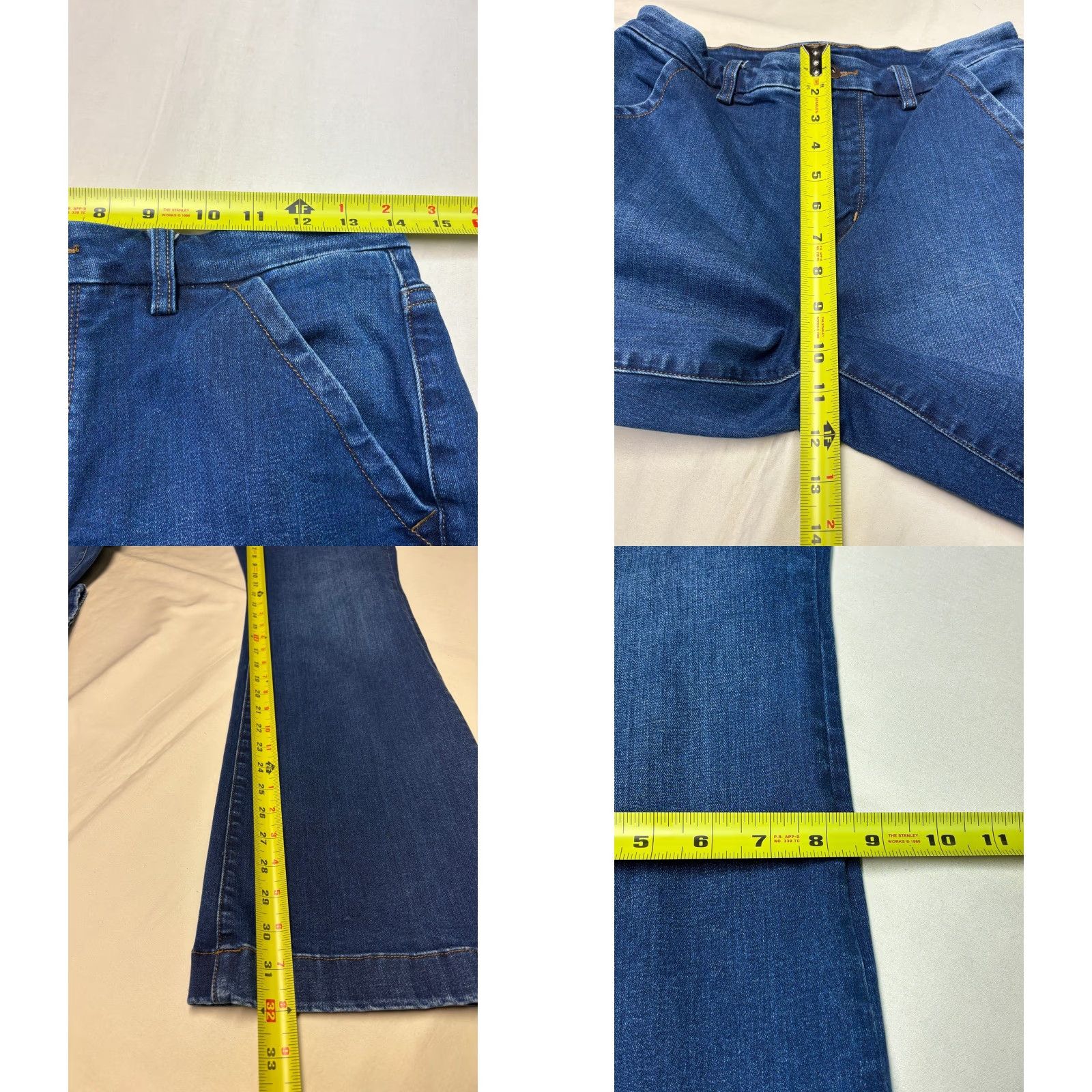 Duluth Trading Company Duluth Trading Co Womens Jeans Flared 5-Pocket Dark Wash Denim Cotton Blend Zip Button Stretch Inseam 33in W28 L32 Size 28" / US 6 / IT 42 - 8 Thumbnail