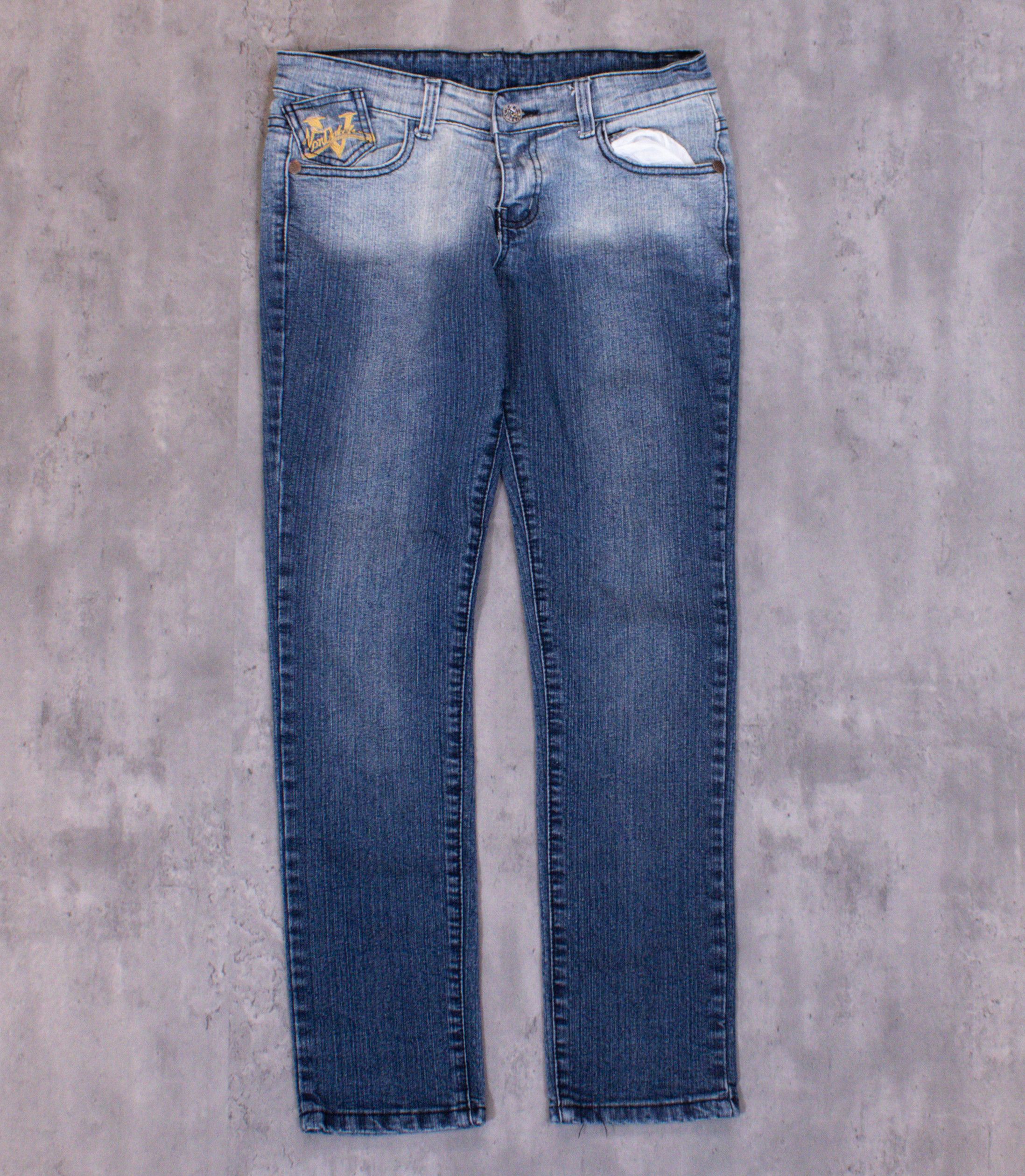 Vintage × Von Dutch Y2K 2000's Von Dutch Midwash Indigo Skinny Denim Jeans Pants Size US 30 / EU 46 - 3 Thumbnail