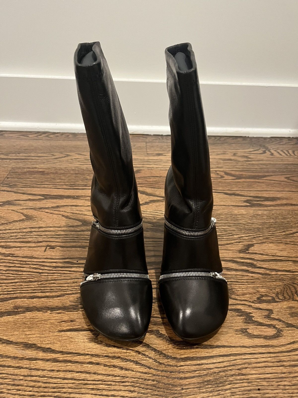 Burberry Burberry Leather Peep Boots Size US 7.5 / IT 37.5 - 8 Thumbnail