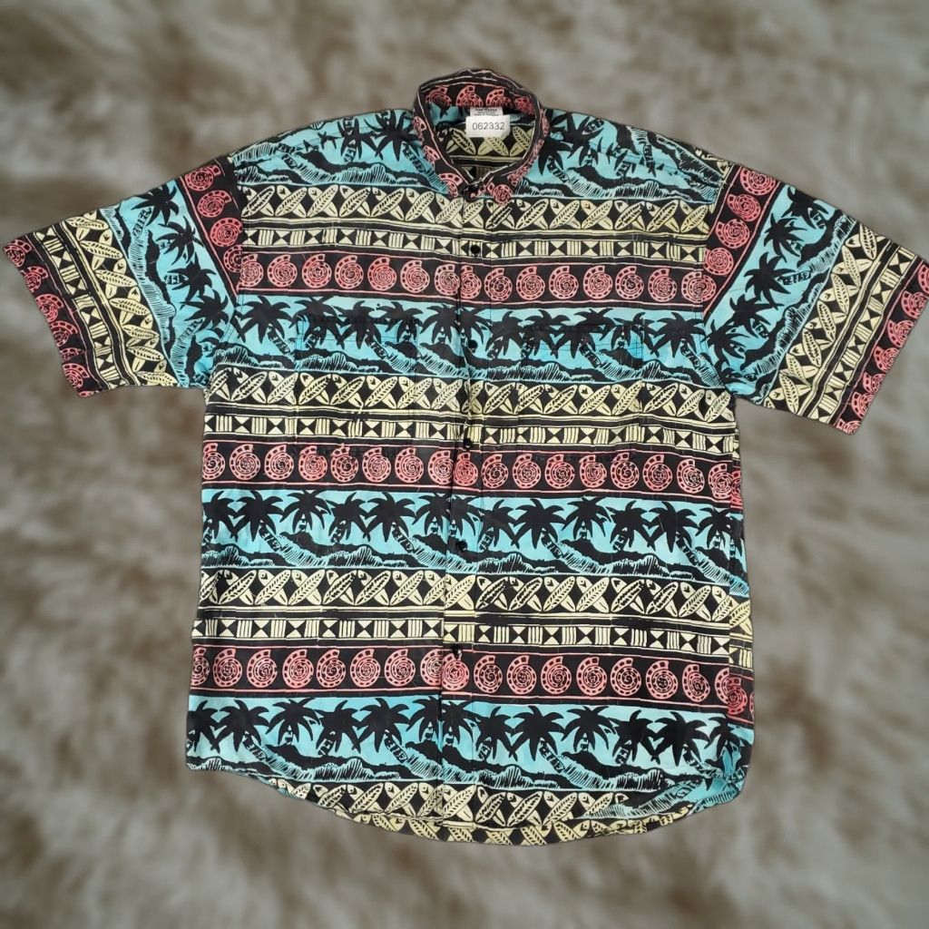 Vintage VINTAGE Rum Reggae Hawaiian Shirt Mens XL Short Sleeve Button-Up Tropical Beach 00s Size US XL / EU 56 / 4 - 1 Thumbnail