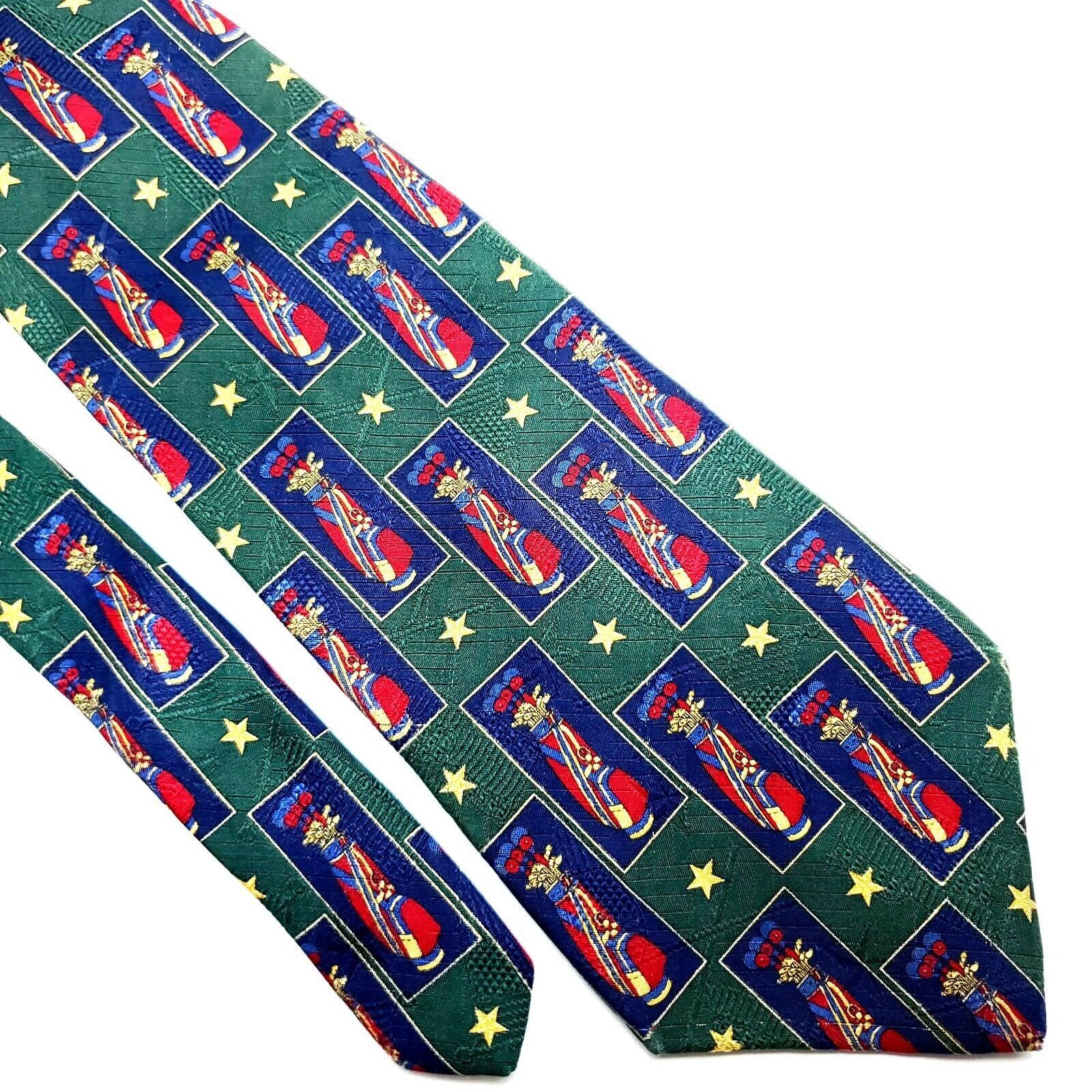 Tommy Hilfiger Tommy Hilfiger Golf Clubs Green Novelty Tie Silk Wide Size ONE SIZE - 1 Thumbnail
