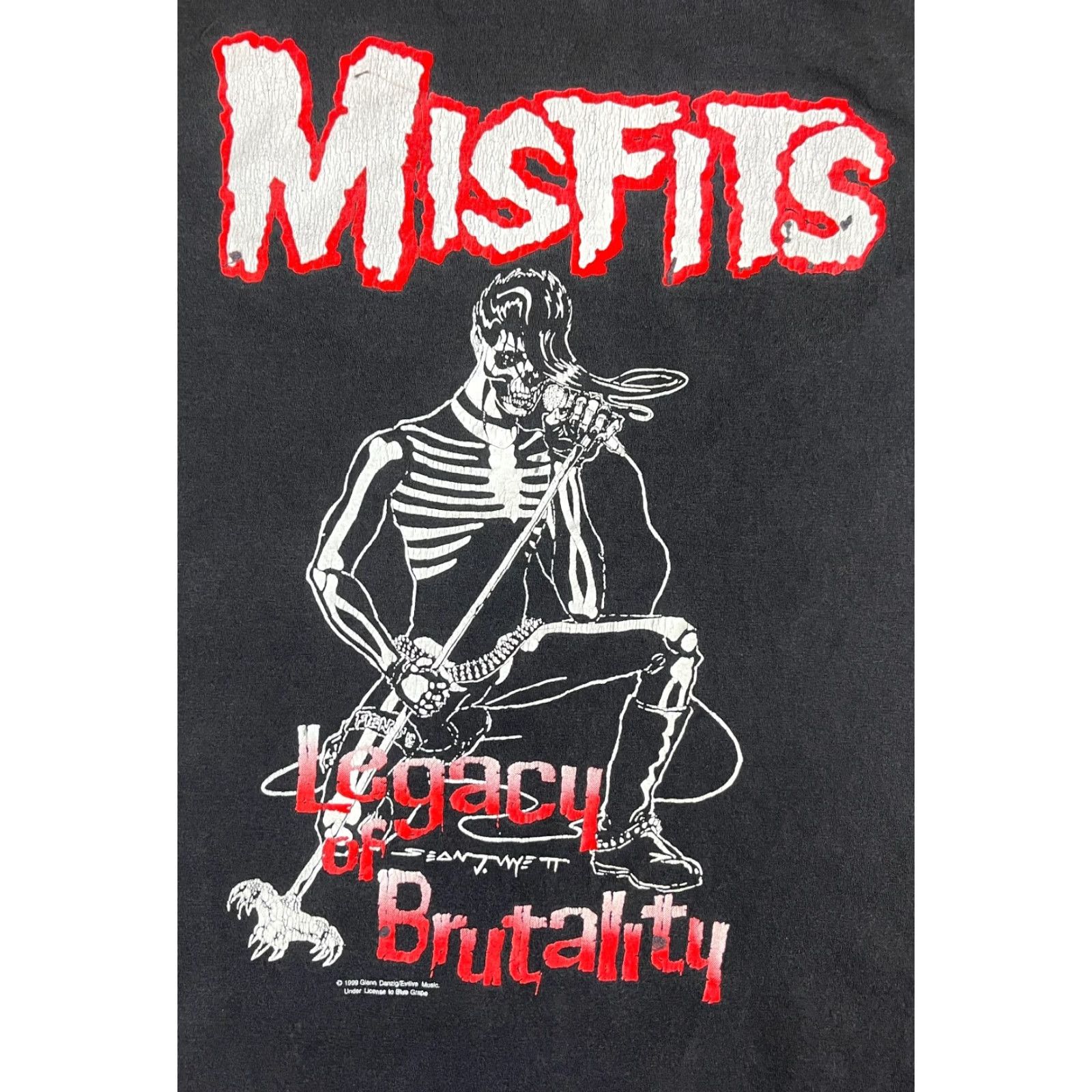 Vintage VINTAGE Misfits Legacy of Brutality T-Shirt Mens XL Black 1999 90s Punk Rock Band THUNDER XS? Size US XL / EU 56 / 4 - 5 Thumbnail
